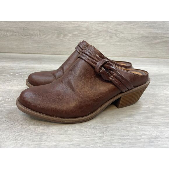 Sofft Eurosoft Amelia Women's Mule Clog Slip-On Leather 9 Brown Comfort Shoes - Picture 3 of 11